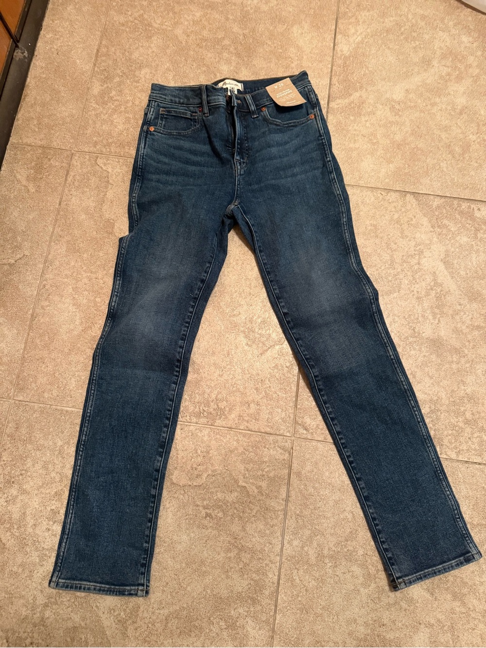 Madewell Straight Leg Jeans in Medium Blue Wash - Picture 2 of 2
